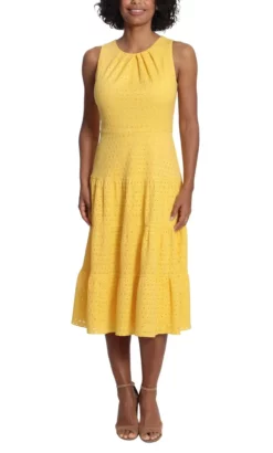London Times T6138M - Tea Length Tiered A-Line Dress -Hot Sale WEDDING Store london times t6138m tea length tiered a line dress cocktail dresses 10 yellow 32277996503123