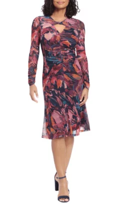 London Times T6451M - Printed Bodycon Ruched Dress -Hot Sale WEDDING Store london times t6451m printed bodycon ruched dress special occasion dress 0 navy rosebud 32270436892755