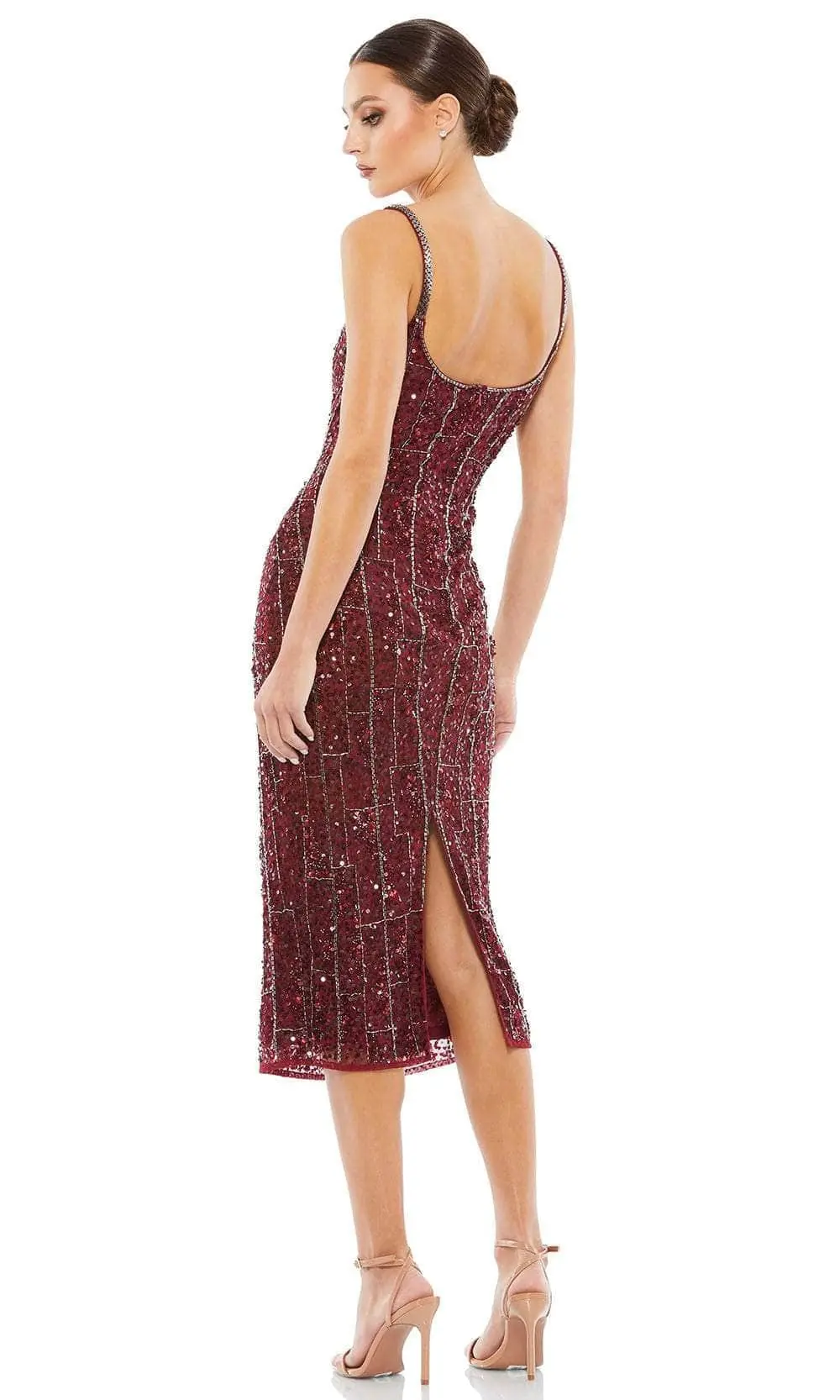 Mac Duggal 10770 - Tea Length Beaded Dress 2 Mac Duggal 10770 - Tea Length Beaded Dress - Image 2