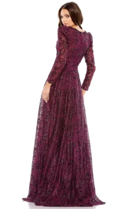 Mac Duggal 20353 - Long Sleeve V-Neck Evening Gown 11 Mac Duggal 20353 - Long Sleeve V-Neck Evening Gown -Hot Sale WEDDING Store mac duggal 20353 long sleeve v neck evening gown evening dresses 31802090389587