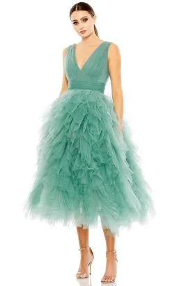 Mac Duggal 20411 - V-Neck Ruffled Prom Dress 10 Mac Duggal 20411 - V-Neck Ruffled Prom Dress -Hot Sale WEDDING Store mac duggal 20411 v neck ruffled prom dress holiday dresses 2 jade 31802102972499