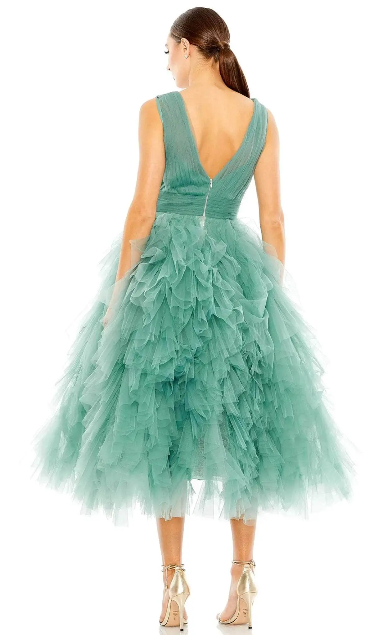 Mac Duggal 20411 - V-Neck Ruffled Prom Dress 4 Mac Duggal 20411 - V-Neck Ruffled Prom Dress - Image 4