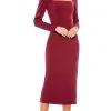 Mac Duggal 26710 - Square Neck Fitted Midi Dress