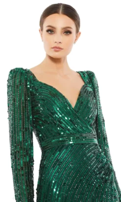 Mac Duggal 5379 - Long Sleeve Sequin Evening Gown -Hot Sale WEDDING Store mac duggal 5379 long sleeve sequin evening gown special occasion dress 32195853123667