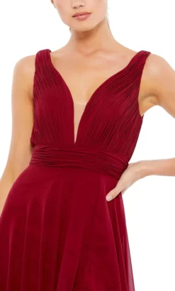 Mac Duggal 55249 - Ruched Waist Chiffon Dress -Hot Sale WEDDING Store mac duggal 55249 ruched waist chiffon dress evening dresses 31848345796691