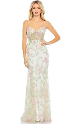 Mac Duggal 68180 - Sequined Corseted Long Gown