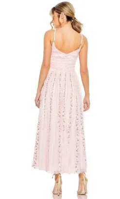 Mac Duggal 8027 - V-Neck Ruffle Embroidered Midi Dress -Hot Sale WEDDING Store mac duggal 8027 v neck ruffle embroidered midi dress holiday dresses 32198722519123