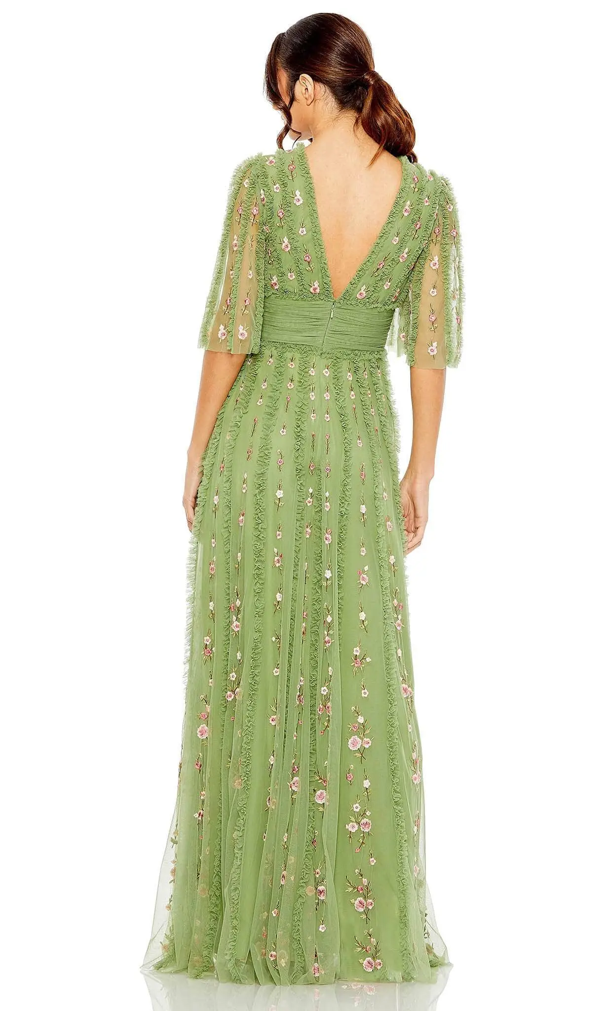 Mac Duggal 8028 - Floral Ruffle Evening Dress 5 Mac Duggal 8028 - Floral Ruffle Evening Dress - Image 5
