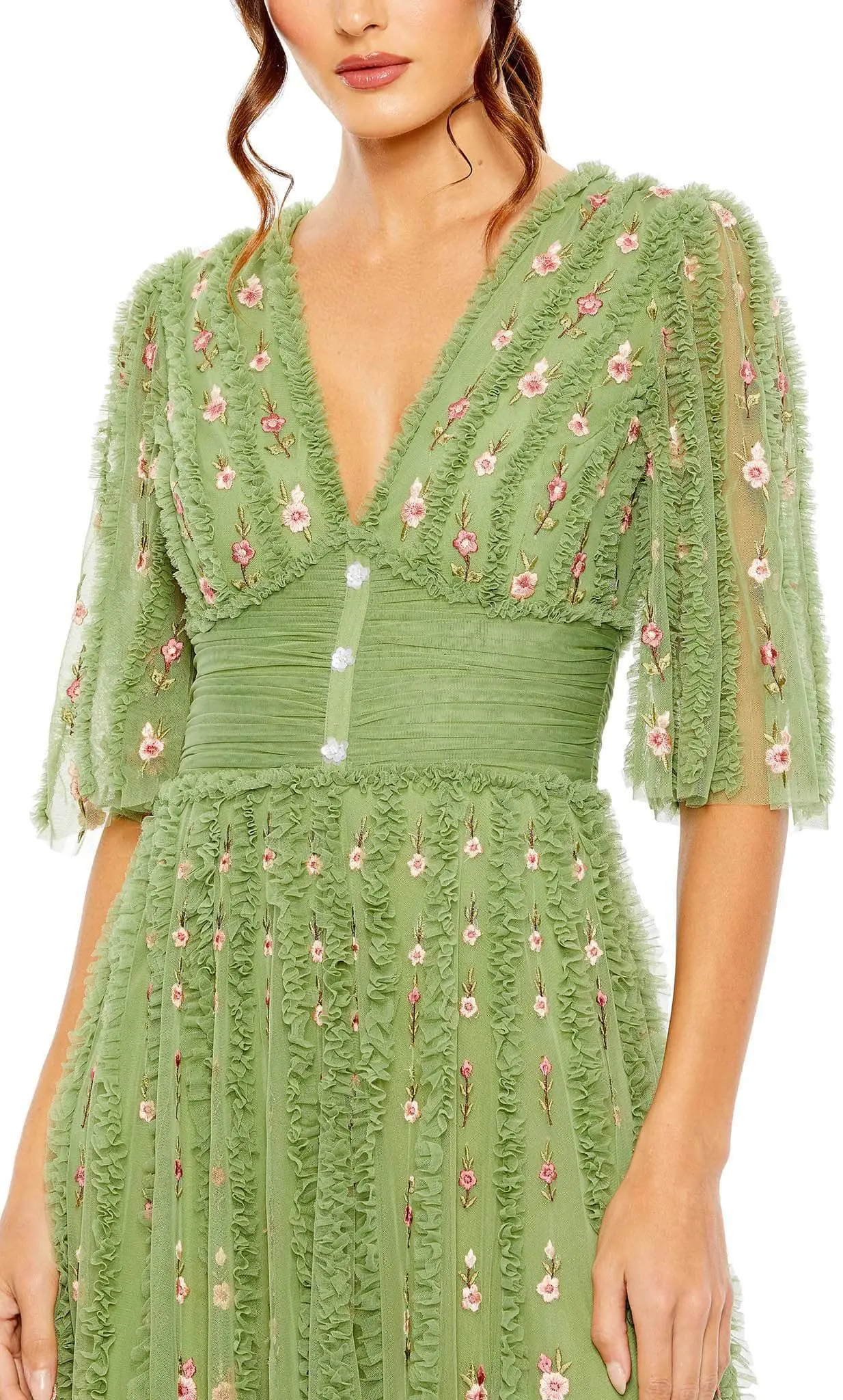 Mac Duggal 8028 - Floral Ruffle Evening Dress 6 Mac Duggal 8028 - Floral Ruffle Evening Dress - Image 6