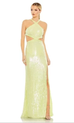 Mac Duggal - 93710 Sequin Halter Strappy Back Gown