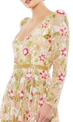 Mac Duggal Cocktail - 5415D V-Neck Sequin A-Line Dress 5 Mac Duggal Cocktail - 5415D V-Neck Sequin A-Line Dress -Hot Sale WEDDING Store mac duggal cocktail 5415d v neck sequin a line dress special occasion dress 28558805205075