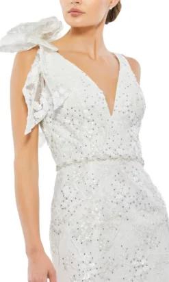 Mac Duggal Evening - 79337D Plunging Neck Sequined Midi Dress -Hot Sale WEDDING Store mac duggal evening 79337d plunging neck sequined midi dress cocktail dresses 28560600531027