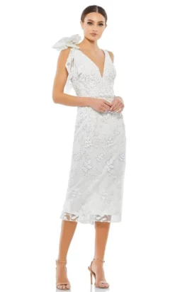 Mac Duggal Evening - 79337D Sequined Midi Dress