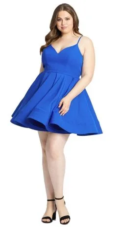 Mac Duggal Fabulouss - 49225F V-Neckline Spaghetti Strap A-Line Dress -Hot Sale WEDDING Store mac duggal fabulouss 49225f v neckline spaghetti strap a line dress cocktail dresses 14w royal 32269686931539