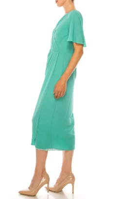 Maggy London G4077M - V-Neck Tea Length Formal Dress -Hot Sale WEDDING Store maggy london g4077m v neck tea length formal dress special occasion dress 32265996861523