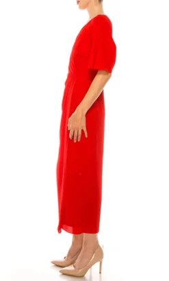 Maggy London G4077M - V-Neck Tea Length Formal Dress -Hot Sale WEDDING Store maggy london g4077m v neck tea length formal dress special occasion dress 32265996927059