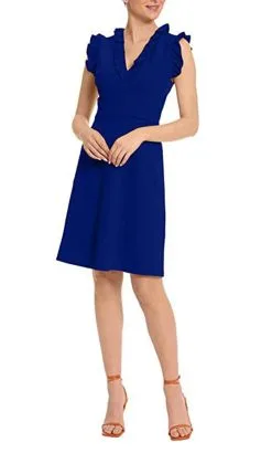 Maggy London G5197M - Ruffle Sleeve Sheath Short Dress -Hot Sale WEDDING Store maggy london g5197m ruffle sleeve sheath short dress cocktail dresses 10 blue 32273147068499