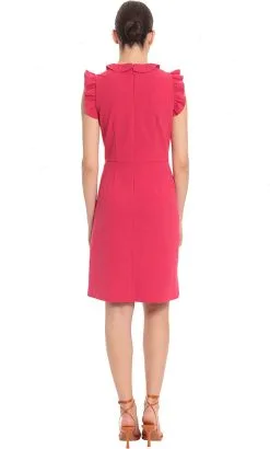 Maggy London G5197M - Ruffle Sleeve Sheath Short Dress -Hot Sale WEDDING Store maggy london g5197m ruffle sleeve sheath short dress cocktail dresses 32273147035731