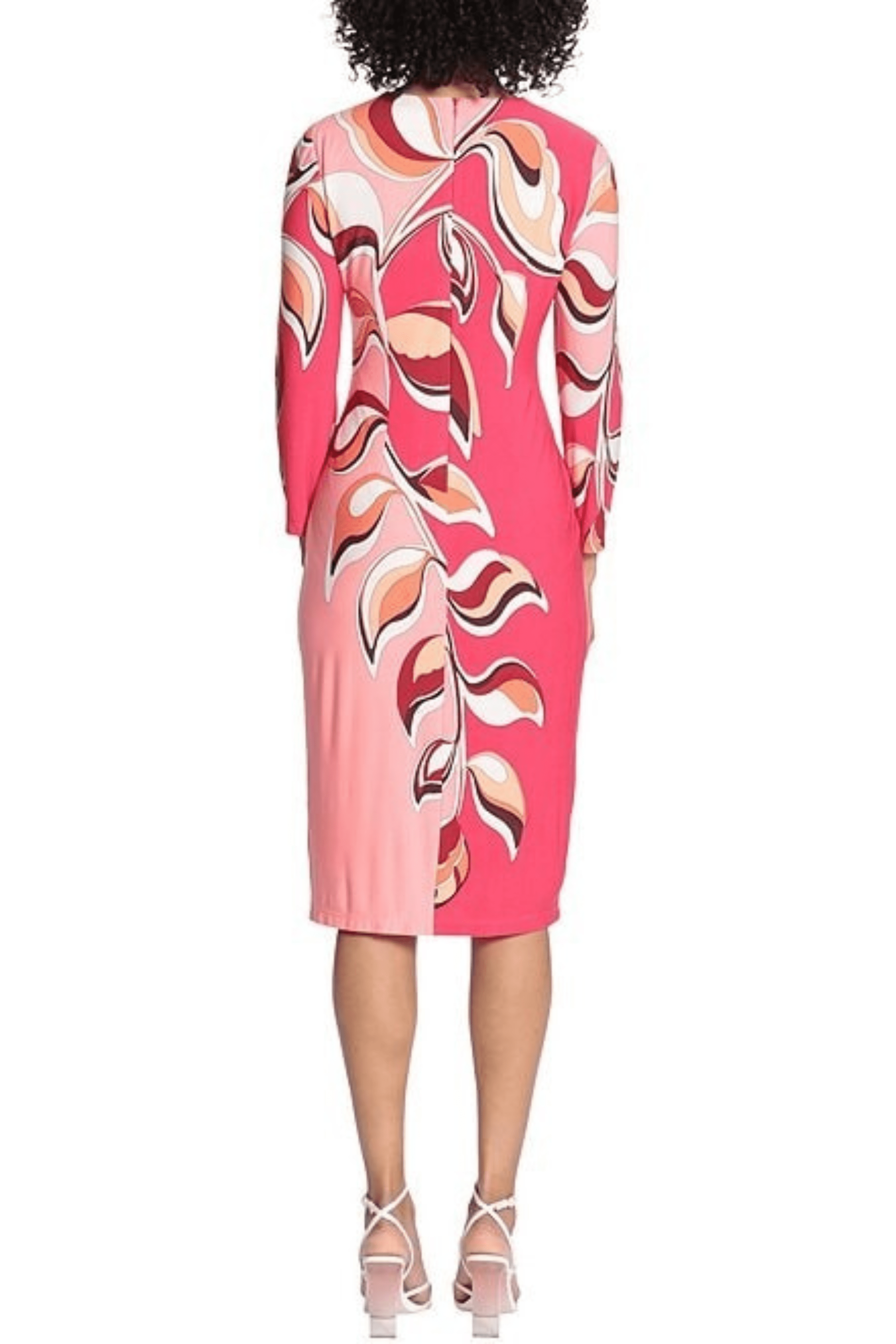 Maggy London G5296M - Printed Midi Long Sleeve Dress 2 Maggy London G5296M - Printed Midi Long Sleeve Dress - Image 2