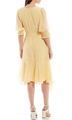 Maison Tara 58400MA - V-Neck Tie Waist Cocktail Dress -Hot Sale WEDDING Store maison tara 58400ma v neck tie waist cocktail dress special occasion dress 32266791157843