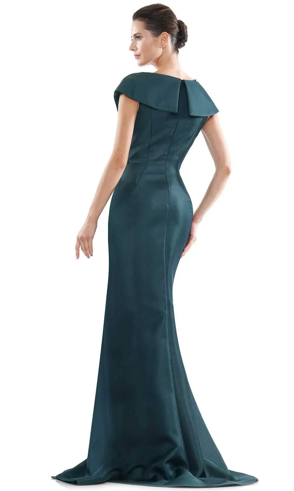 Marsoni By Colors - Cap Sleeves Pleated Front Mermaid Gown MV1086 - 1 Pc Navy In Size 10 Available 2 Marsoni By Colors - Cap Sleeves Pleated Front Mermaid Gown MV1086 - 1 Pc Navy In Size 10 Available - Image 2