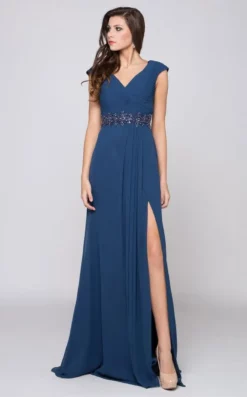 Marsoni By Colors - M169 Ruched Wrap Cap Sleeve Gown -Hot Sale WEDDING Store marsoni by colors m169 ruched wrap cap sleeve gown special occasion dress 6 peacock 5497743441977