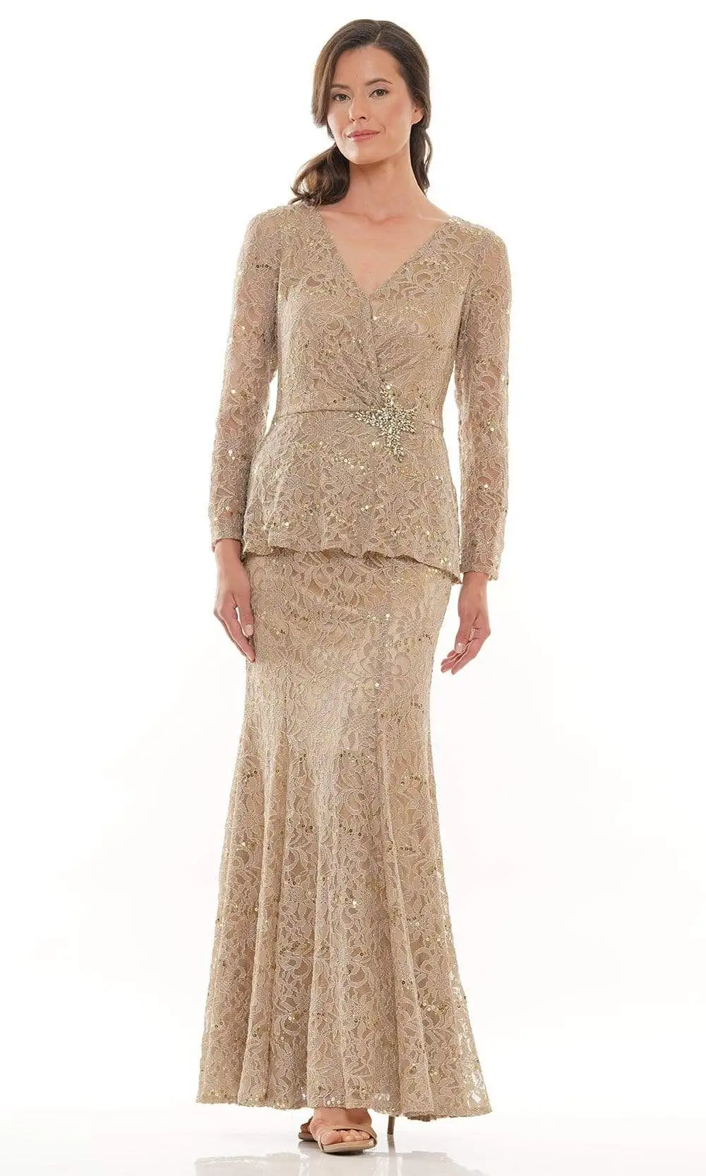 Marsoni By Colors - M306 V-Neck Trumpet Evening Dress 9 Marsoni By Colors - M306 V-Neck Trumpet Evening Dress - Image 9