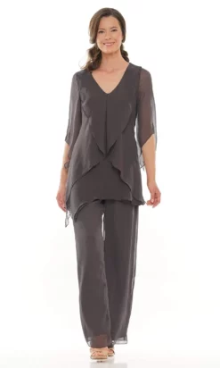 Marsoni By Colors - M308 V-Neck Half Sleeves Pantsuit