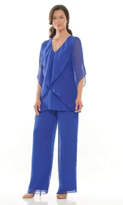Marsoni By Colors - M308 V-Neck Half Sleeves Pantsuit -Hot Sale WEDDING Store marsoni by colors m308 v neck half sleeves pantsuit mother of the bride dresses 6 cobalt 28651071012947