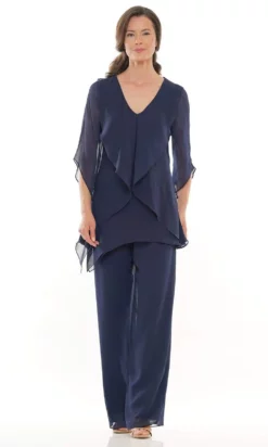 Marsoni By Colors - M308 V-Neck Half Sleeves Pantsuit -Hot Sale WEDDING Store marsoni by colors m308 v neck half sleeves pantsuit mother of the bride dresses 6 navy 28651071307859