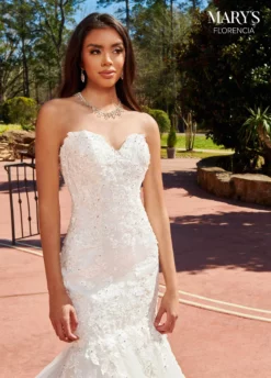 Mary's Bridal MB3150 - Embroidered Strapless Mermaid Wedding Gown -Hot Sale WEDDING Store mary s bridal mb3150 embroidered strapless mermaid wedding gown special occasion dress 30885650759763