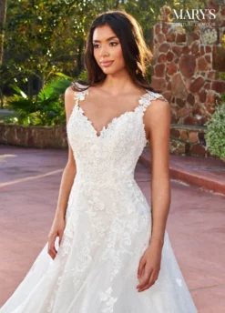 Mary's Bridal MB4131 - Floral Appliqued Sleeveless Wedding Gown -Hot Sale WEDDING Store mary s bridal mb4131 floral appliqued sleeveless wedding gown special occasion dress 30885651480659