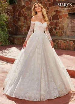 Mary's Bridal MB6110 - Off-shoulder Sweetheart Neck Wedding Gown