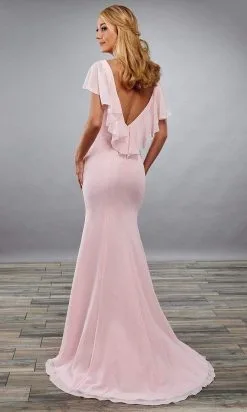Mary's Bridal - MB7068 Deep V-Neck Chiffon Trumpet Dress -Hot Sale WEDDING Store mary s bridal mb7068 deep v neck chiffon trumpet dress bridesmaid dresses 28669953736787