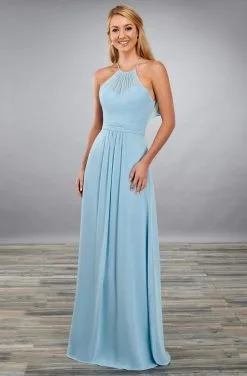 Mary's Bridal - MB7072 Halter Chiffon A-Line Dress
