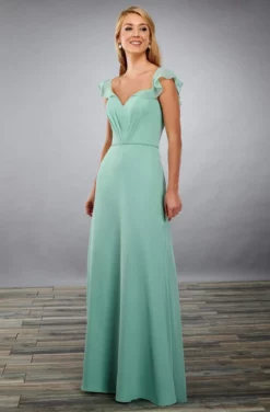 Mary's Bridal - MB7080 Off-Shoulder Ruched A-Line Dress