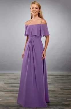 Mary's Bridal - MB7084 Off-Shoulder Flare A-Line Dress
