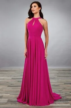 Mary's Bridal - MB7085 Halter Strappy Back A-Line Dress