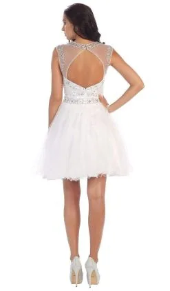 May Queen - Beaded Illusion Tulle Cocktail Dress -Hot Sale WEDDING Store may queen beaded illusion tulle cocktail dress special occasion dress 29039472934995