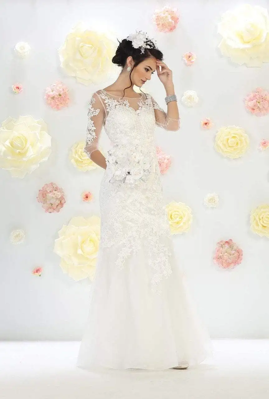 May Queen Bridal - Dazzling Embroidered Illusion Sweetheart Neck Mermaid Gown RQ7485 1 May Queen Bridal - Dazzling Embroidered Illusion Sweetheart Neck Mermaid Gown RQ7485
