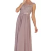 May Queen - Dainty Cap Sleeve Lace Applique Illusion Prom Gown