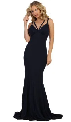 May Queen - Dual Banded Fitted Trumpet Evening Dress -Hot Sale WEDDING Store may queen dual banded fitted trumpet evening dress special occasion dress 5657599574073