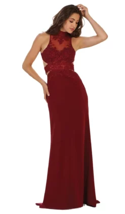 May Queen - Embroidered High Sheath Prom Dress -Hot Sale WEDDING Store may queen embroidered high sheath prom dress bridesmaid dresses 2 burgundy 5657722880057