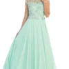 May Queen - Gorgeous Lace Applique Chiffon Prom Dress