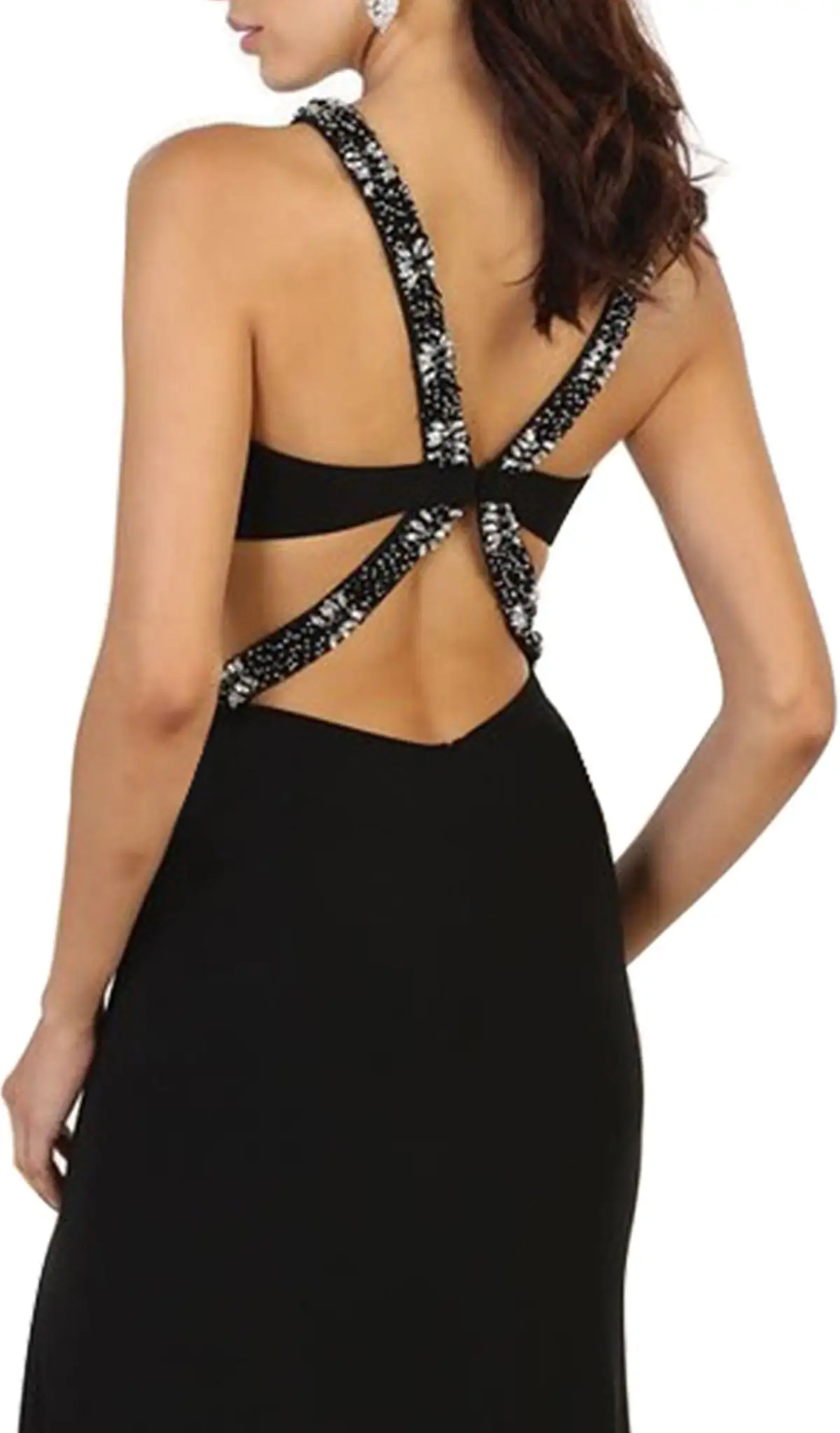 May Queen - Halter Embellished Cutout Long Prom Gown 6 May Queen - Halter Embellished Cutout Long Prom Gown - Image 6