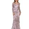 May Queen Illusion Bateau Floral Lace Sheath Dress