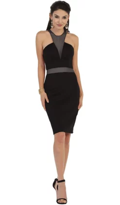 May Queen - Illusion Halter Sheath Cocktail Dress 11 May Queen - Illusion Halter Sheath Cocktail Dress -Hot Sale WEDDING Store may queen illusion halter sheath cocktail dress bridesmaid dresses 4 black 5657818202169