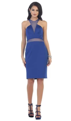 May Queen - Illusion Halter Sheath Cocktail Dress 13 May Queen - Illusion Halter Sheath Cocktail Dress -Hot Sale WEDDING Store may queen illusion halter sheath cocktail dress bridesmaid dresses 4 royal 28932398514259