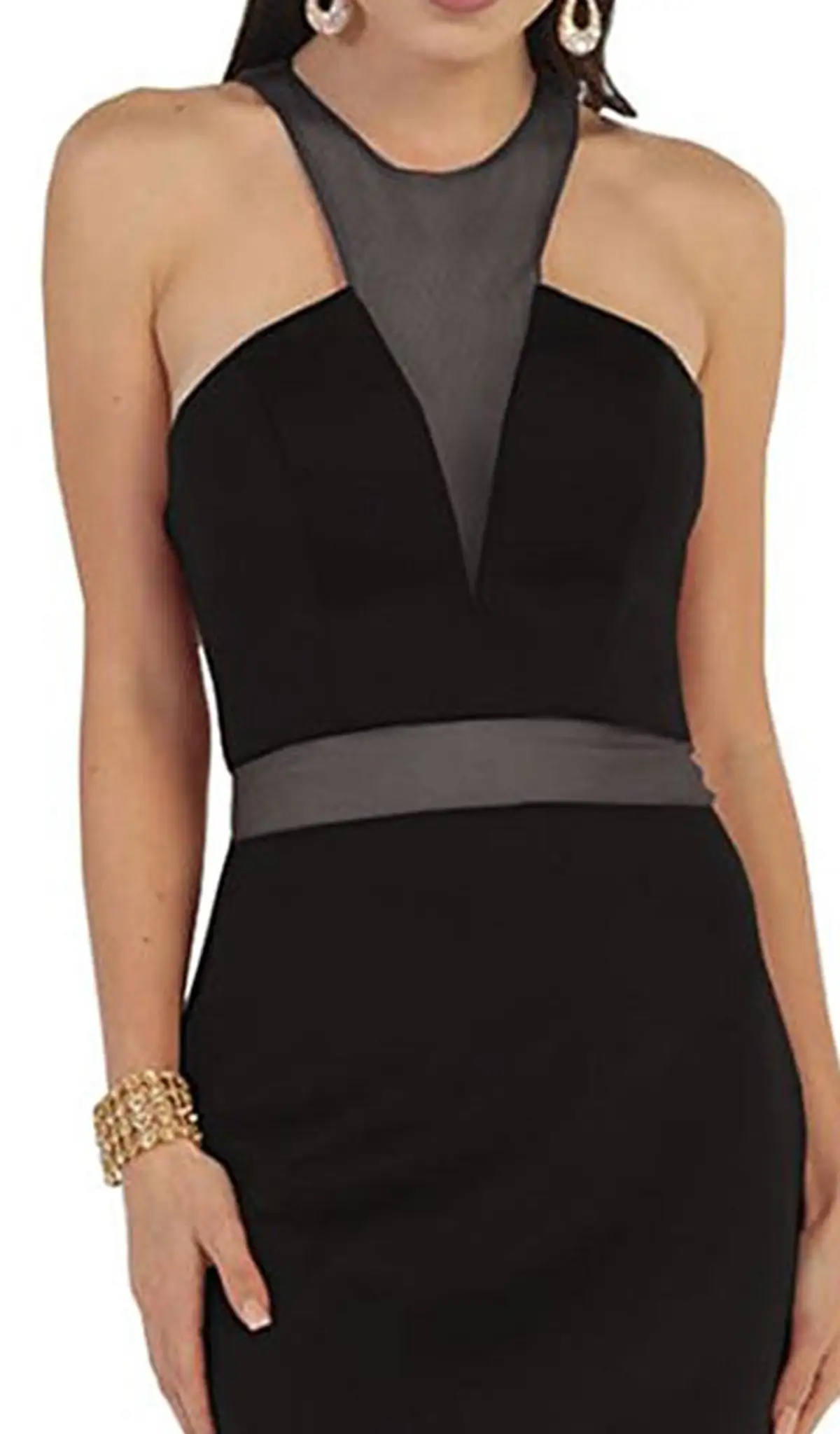 May Queen - Illusion Halter Sheath Cocktail Dress 5 May Queen - Illusion Halter Sheath Cocktail Dress - Image 5