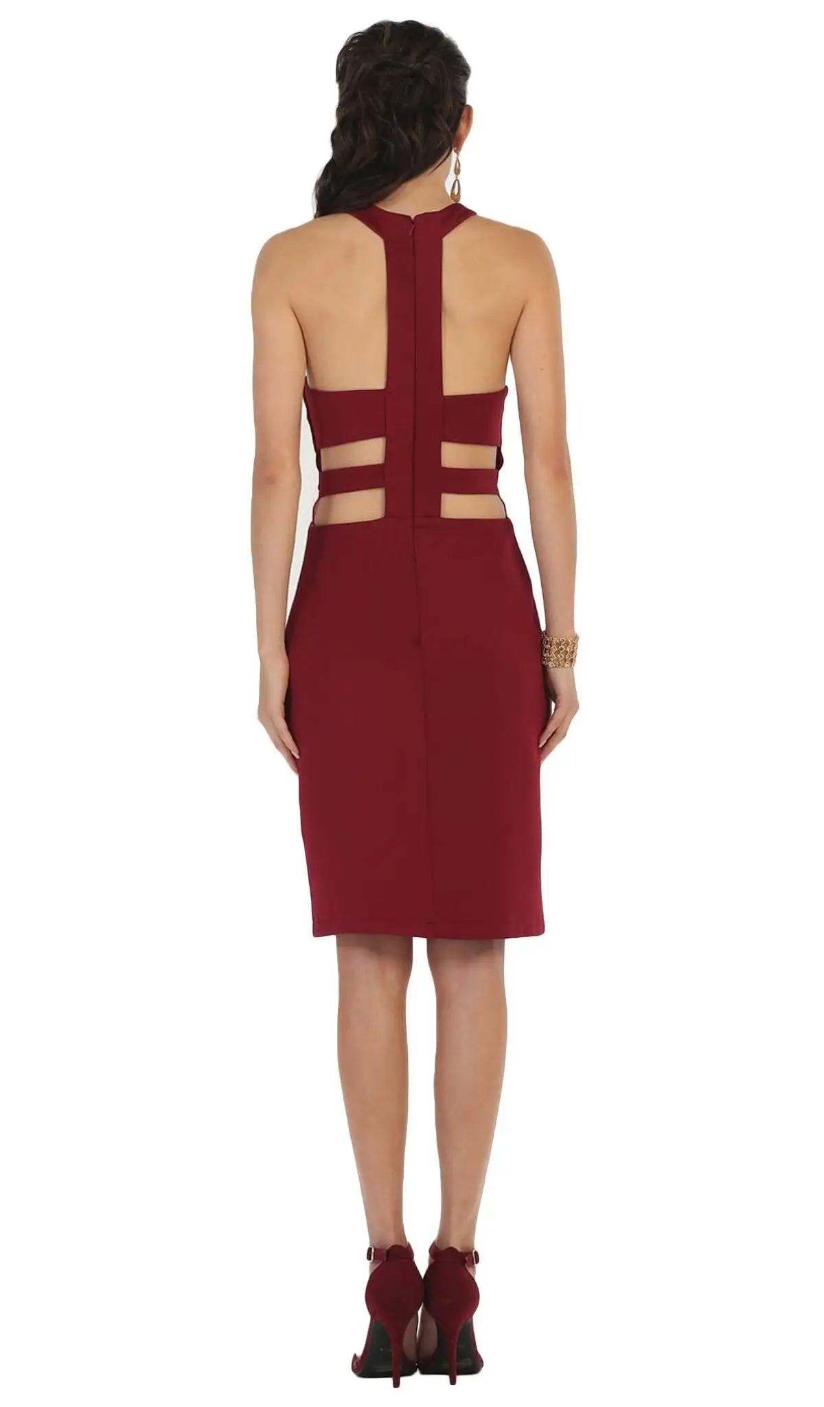 May Queen - Illusion Halter Sheath Cocktail Dress 2 May Queen - Illusion Halter Sheath Cocktail Dress - Image 2